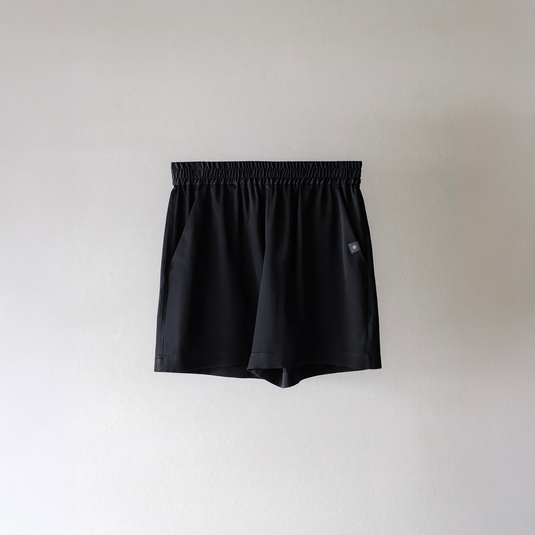 Silk Pajama | Shorts - Black