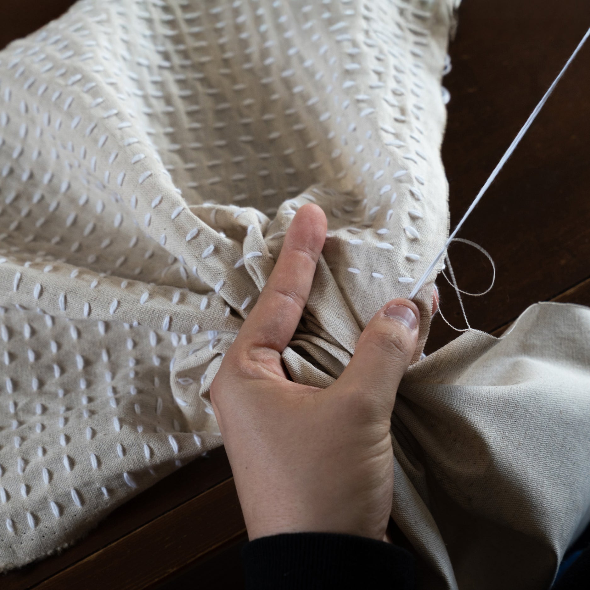 Sashiko Cushion Cover - Line