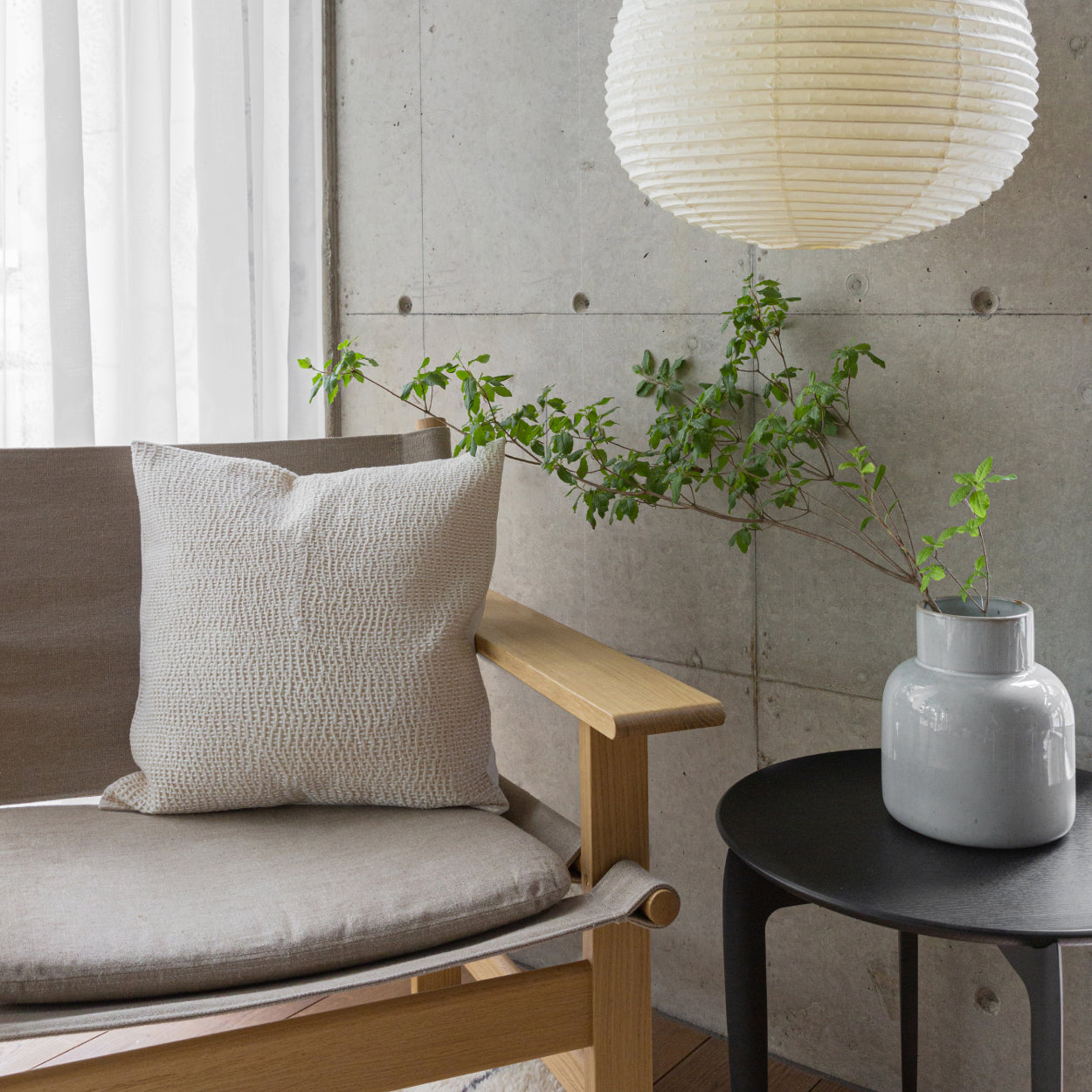 Sashiko Cushion Cover - Wave