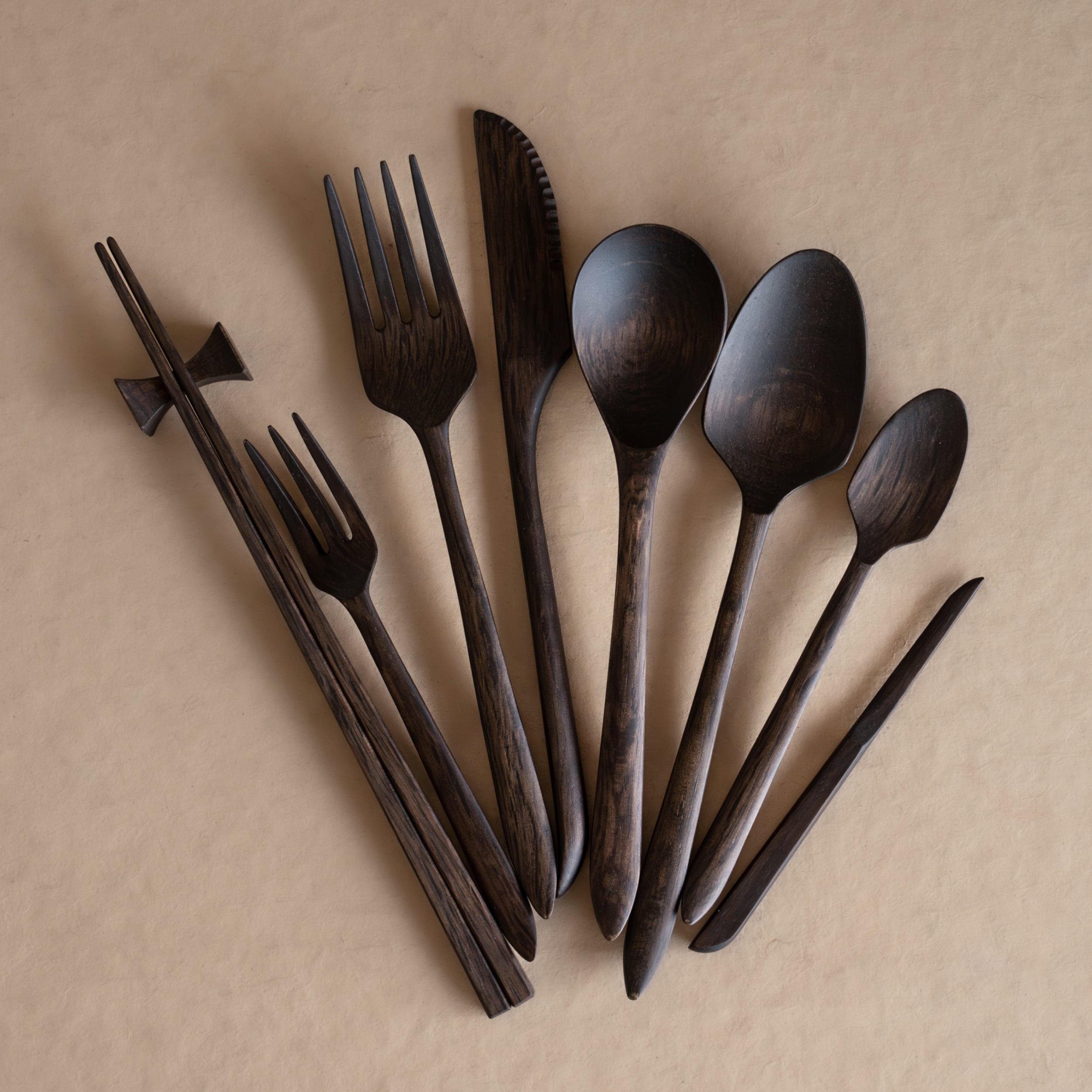 Wooden cutlery - Dark
