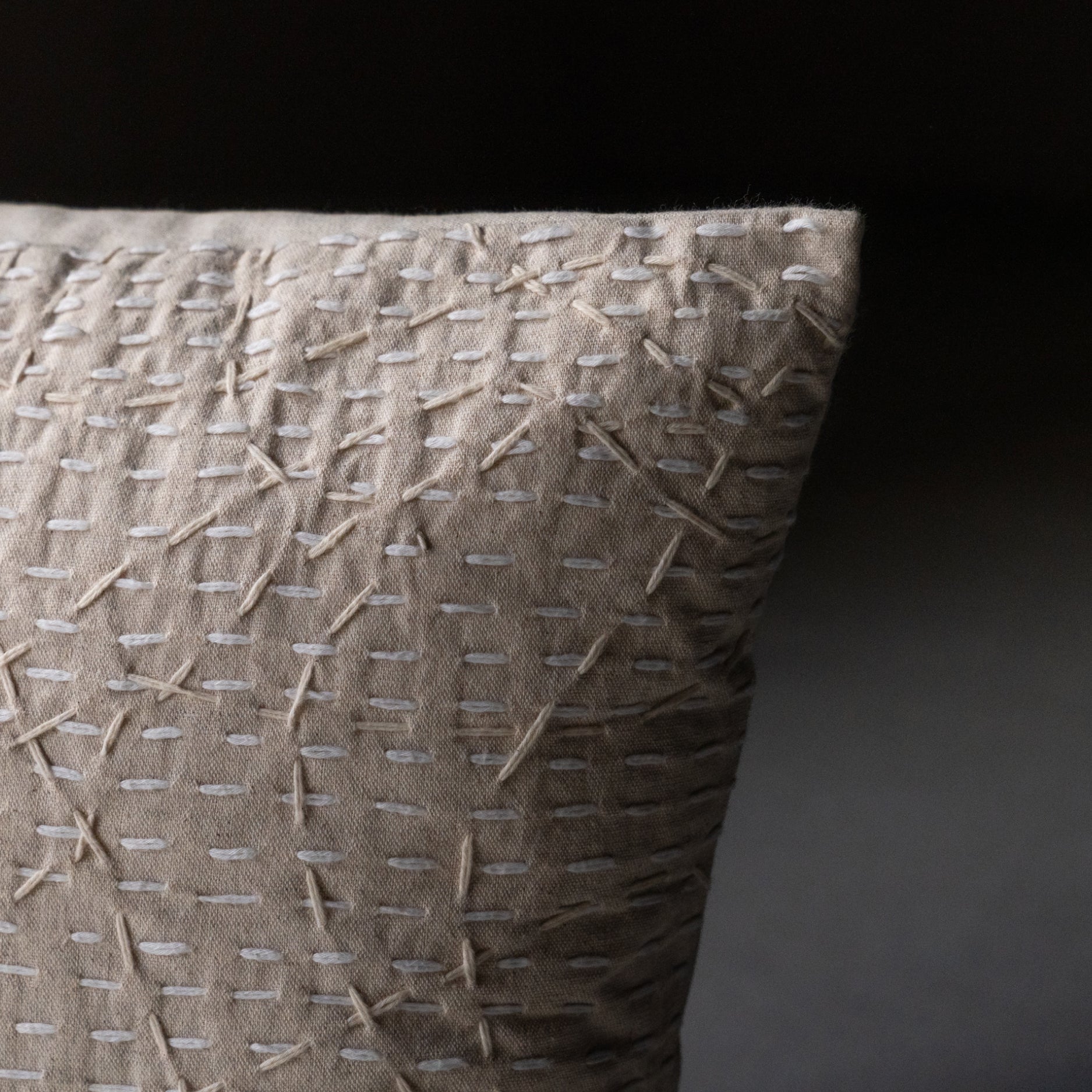 Sashiko Cushion Cover - Wave