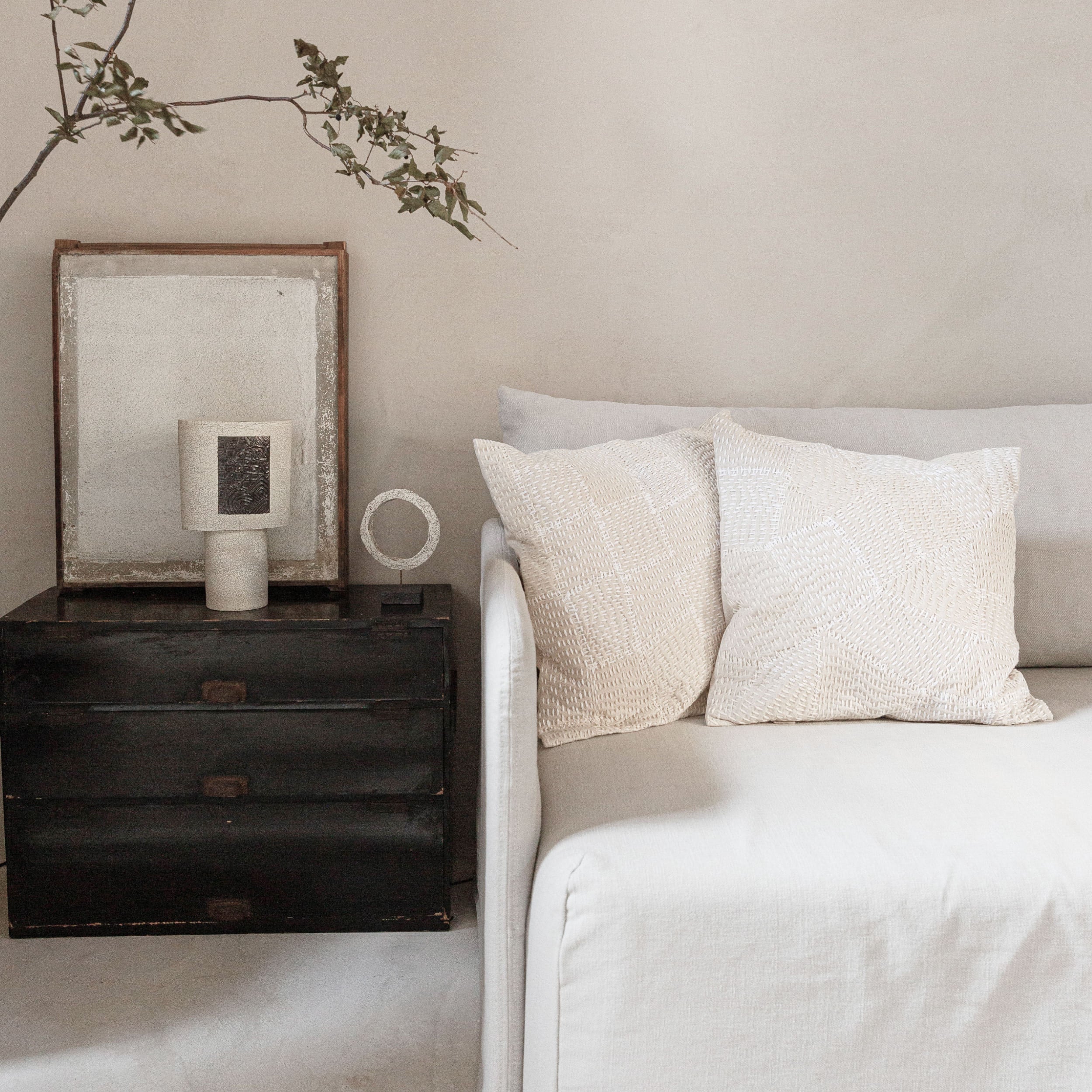 Sashiko Cushion Cover - Patchwork