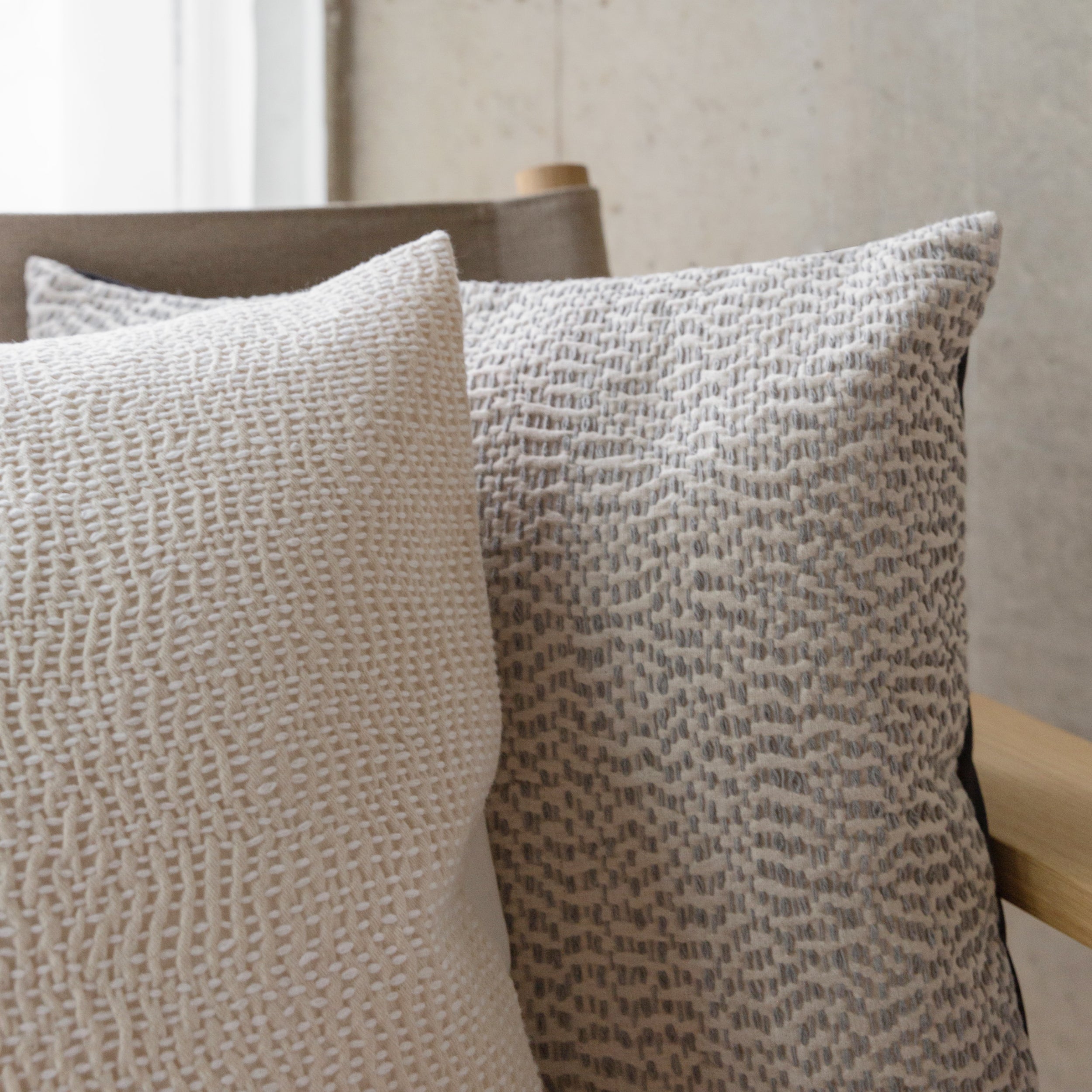 Sashiko Cushion Cover - Wave