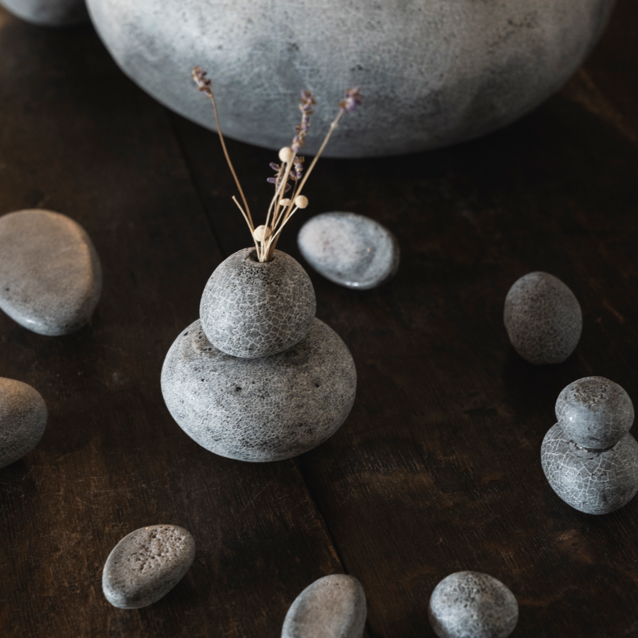 Stone incense stand - Oval