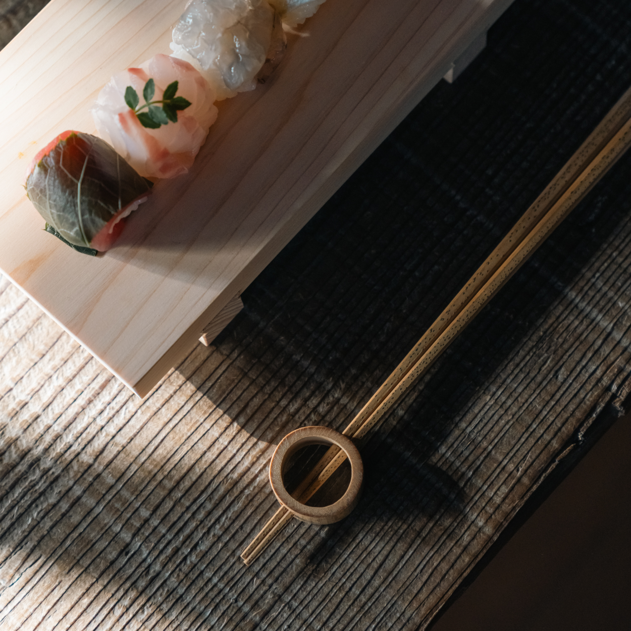 Gomadake Square Chopsticks & Holder