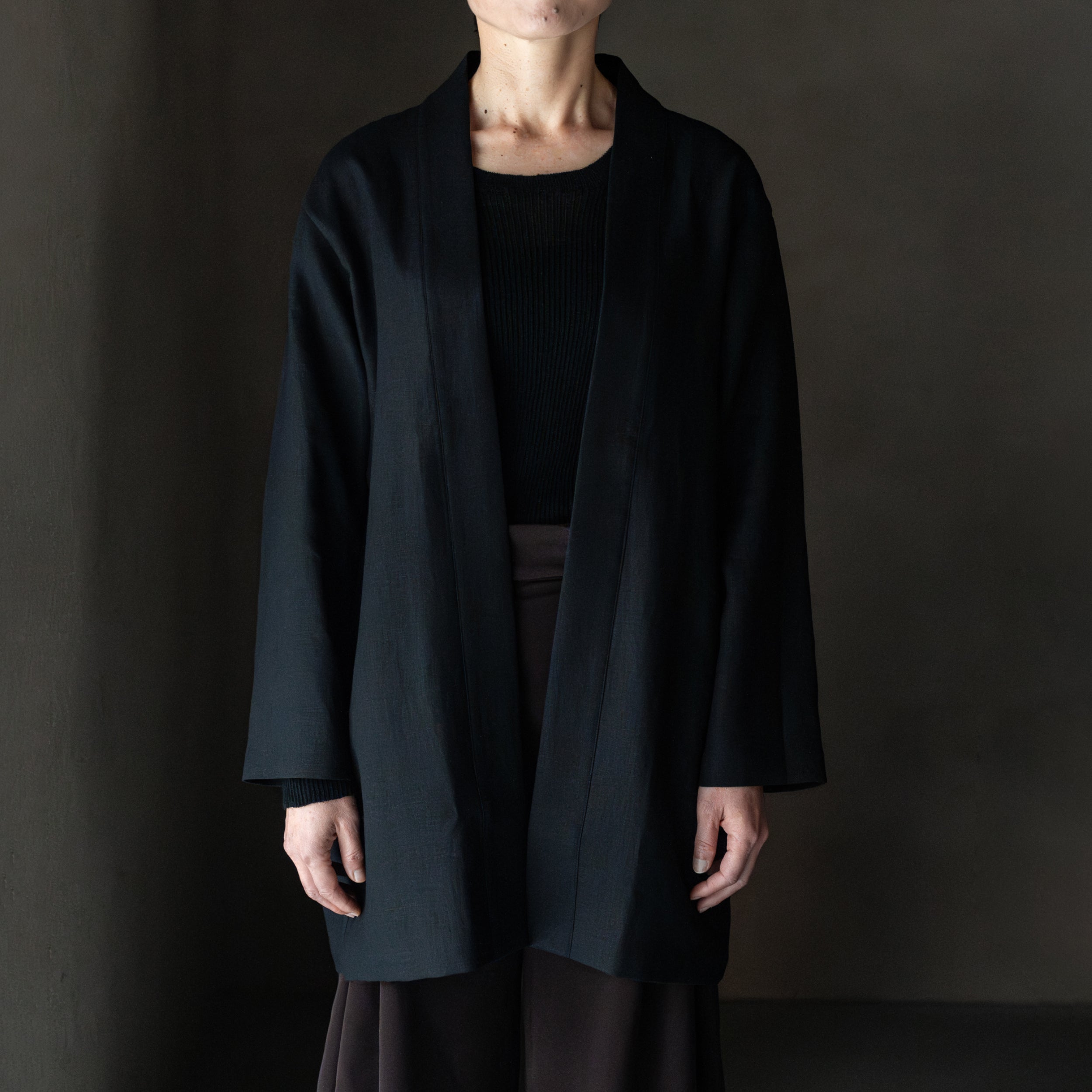 Linen Haori - Black