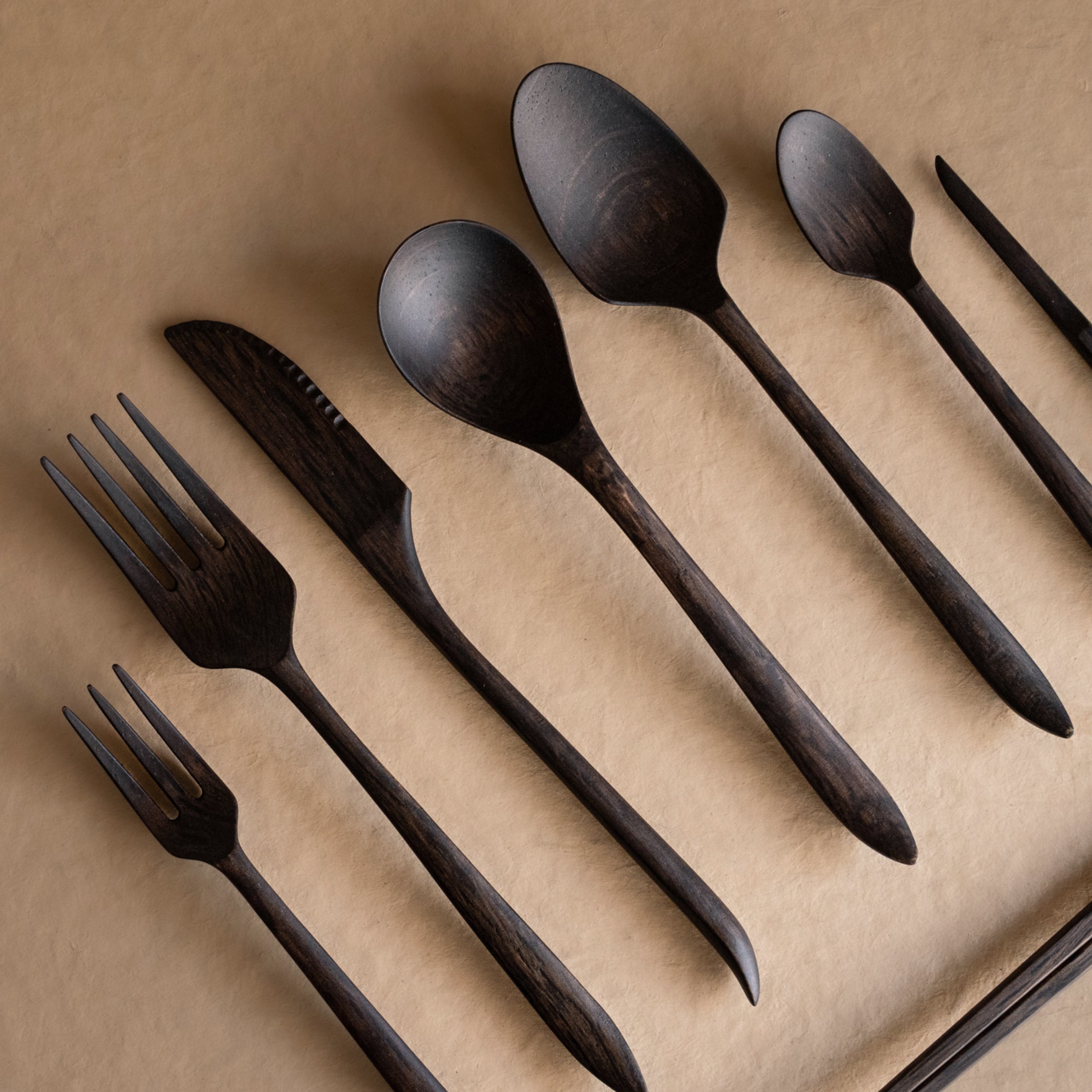Wooden cutlery - Dark