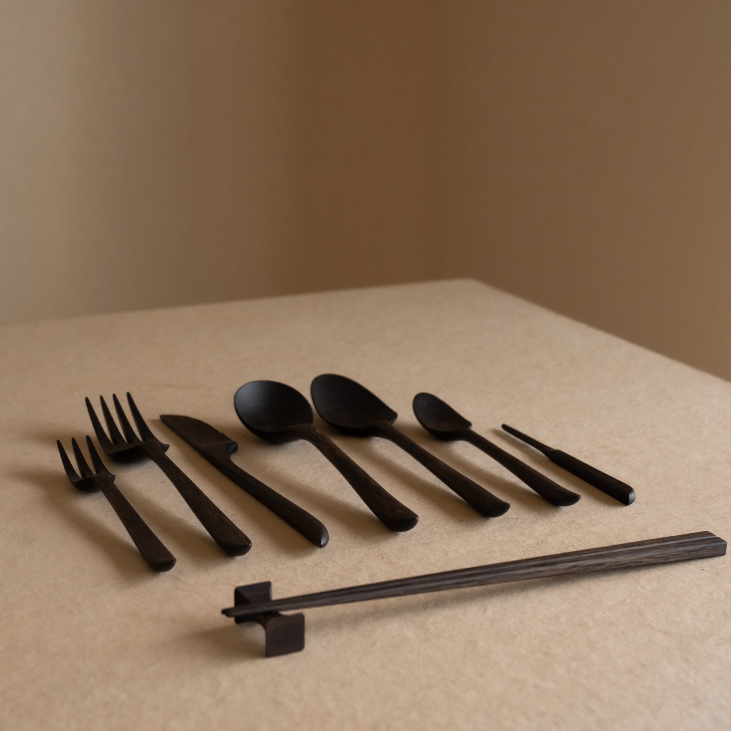 Wooden cutlery - Dark
