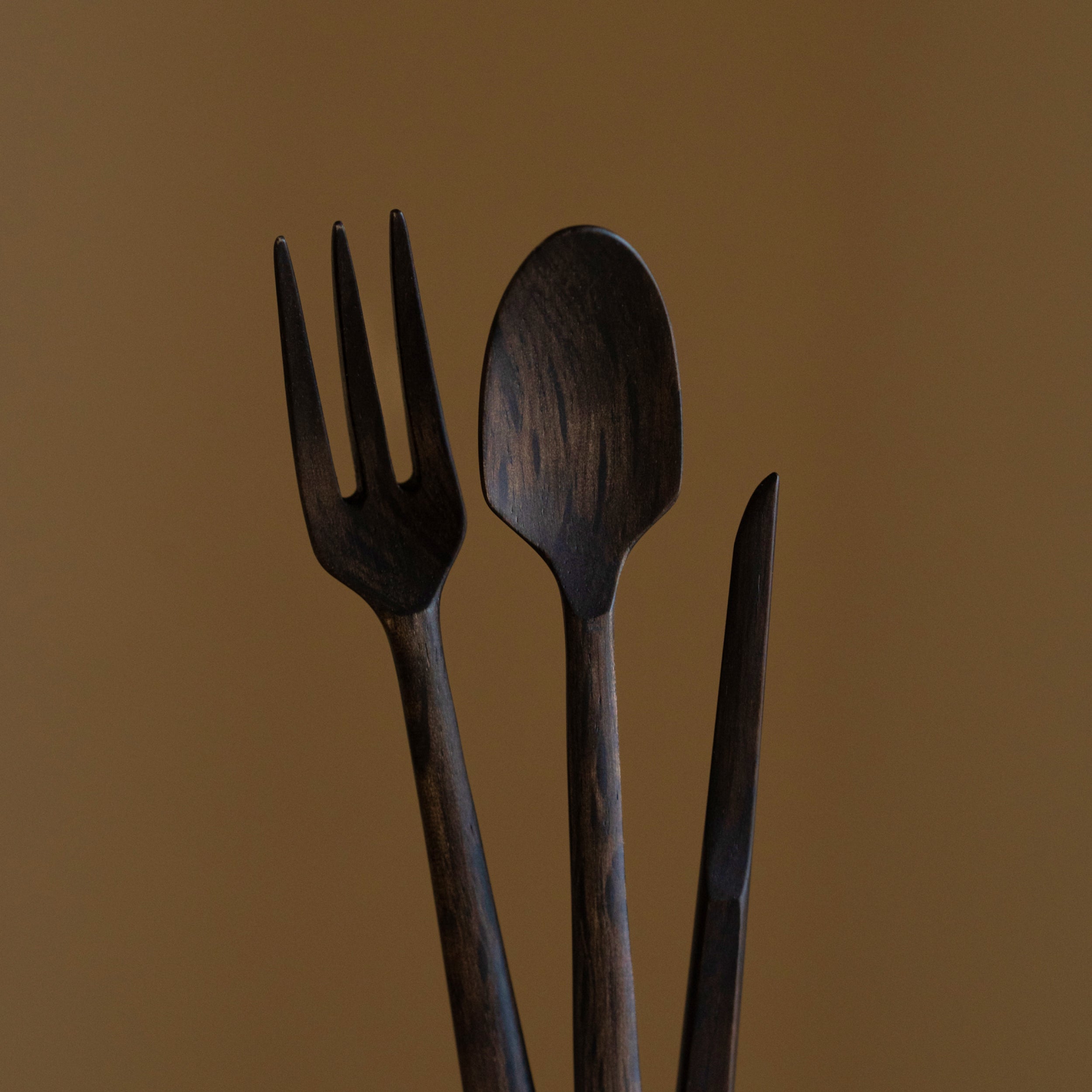 Wooden cutlery - Dark