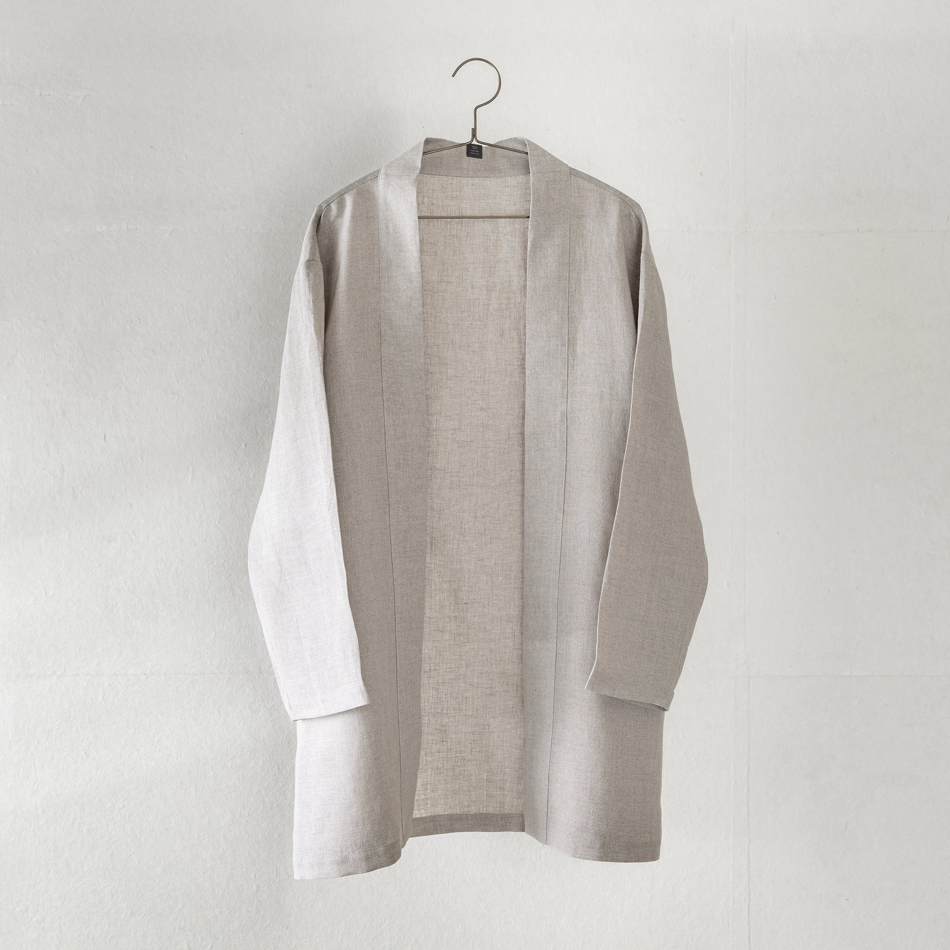 gauze# コットンリネン HAORI 春夏 薄手 羽織 ナチュラル 白 Linen Haori - Natural