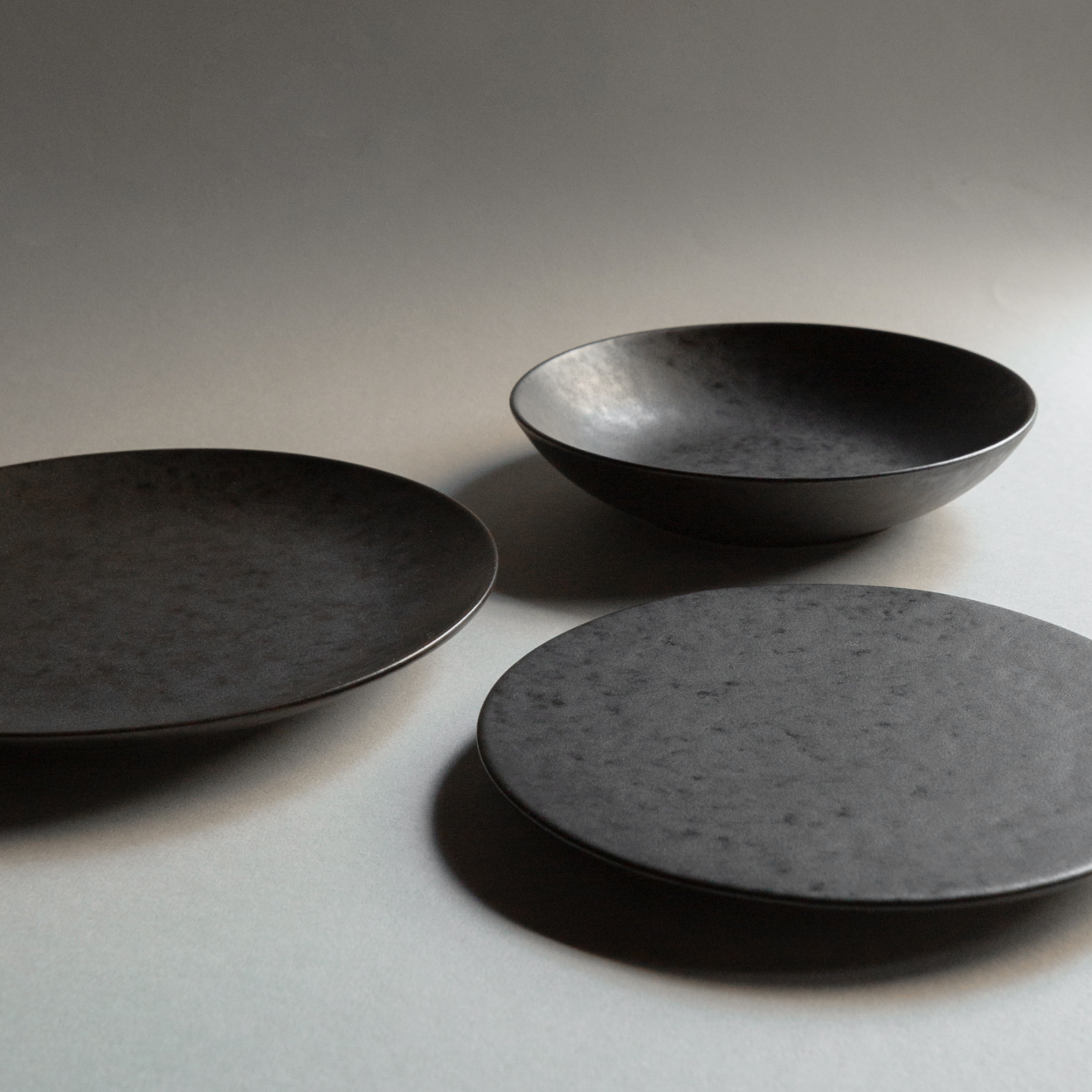 Shigaraki Side Plates in Black