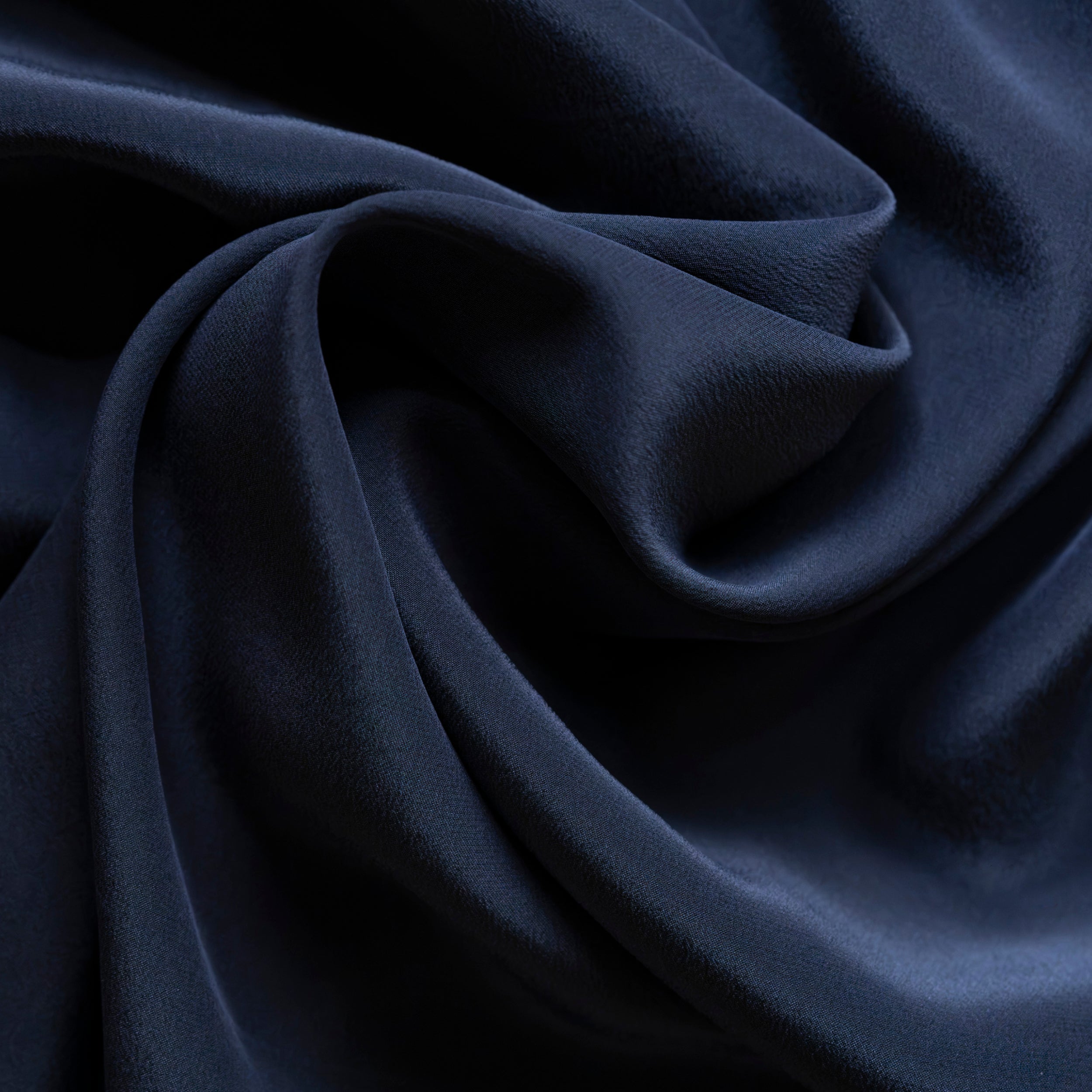 Silk Robe - Navy