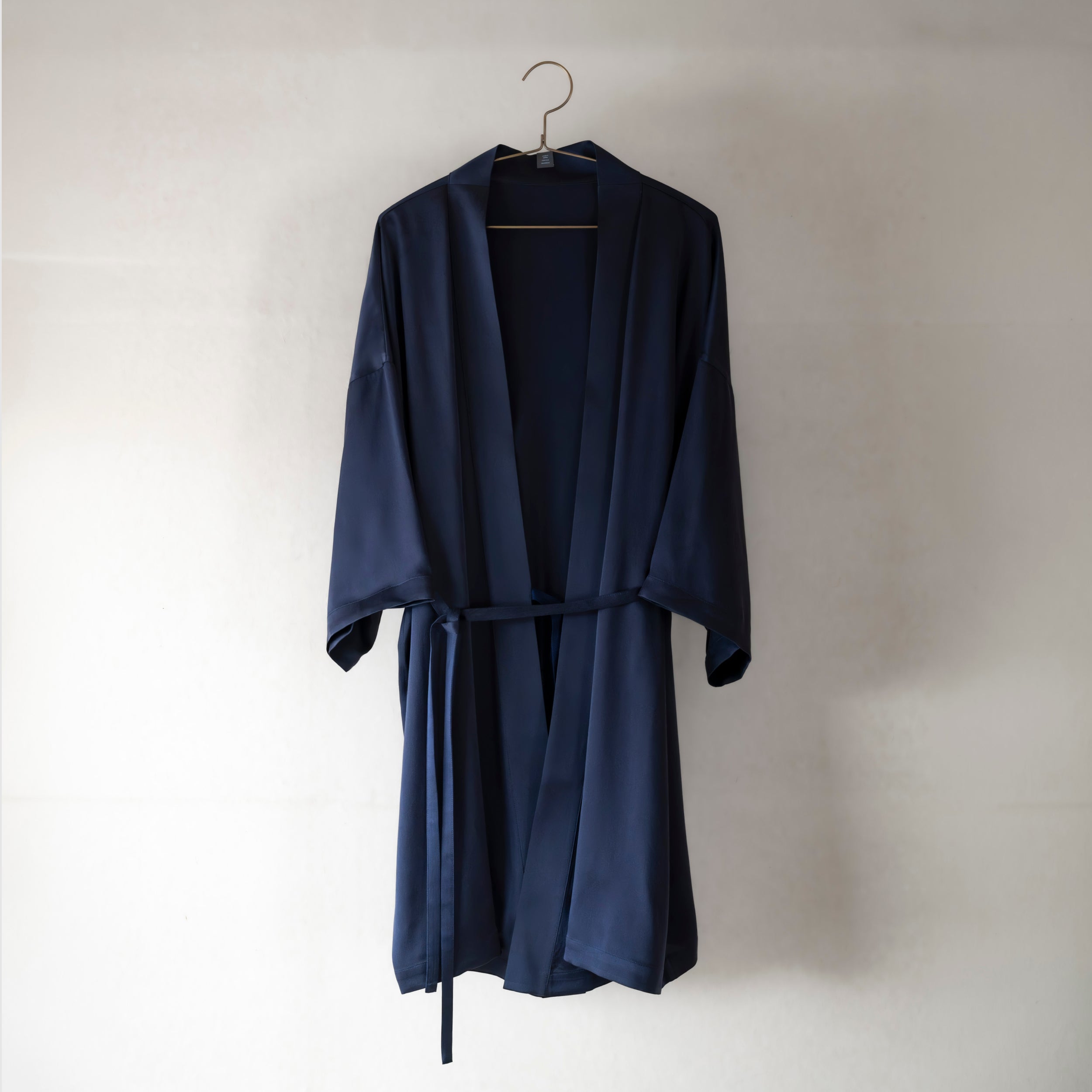 Silk Robe - Navy