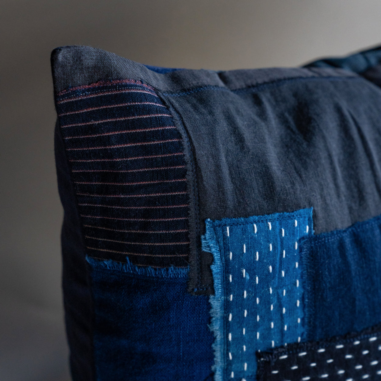 Sashiko Cushion Cover - Boro