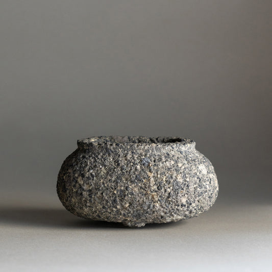 Wide Stone Vase