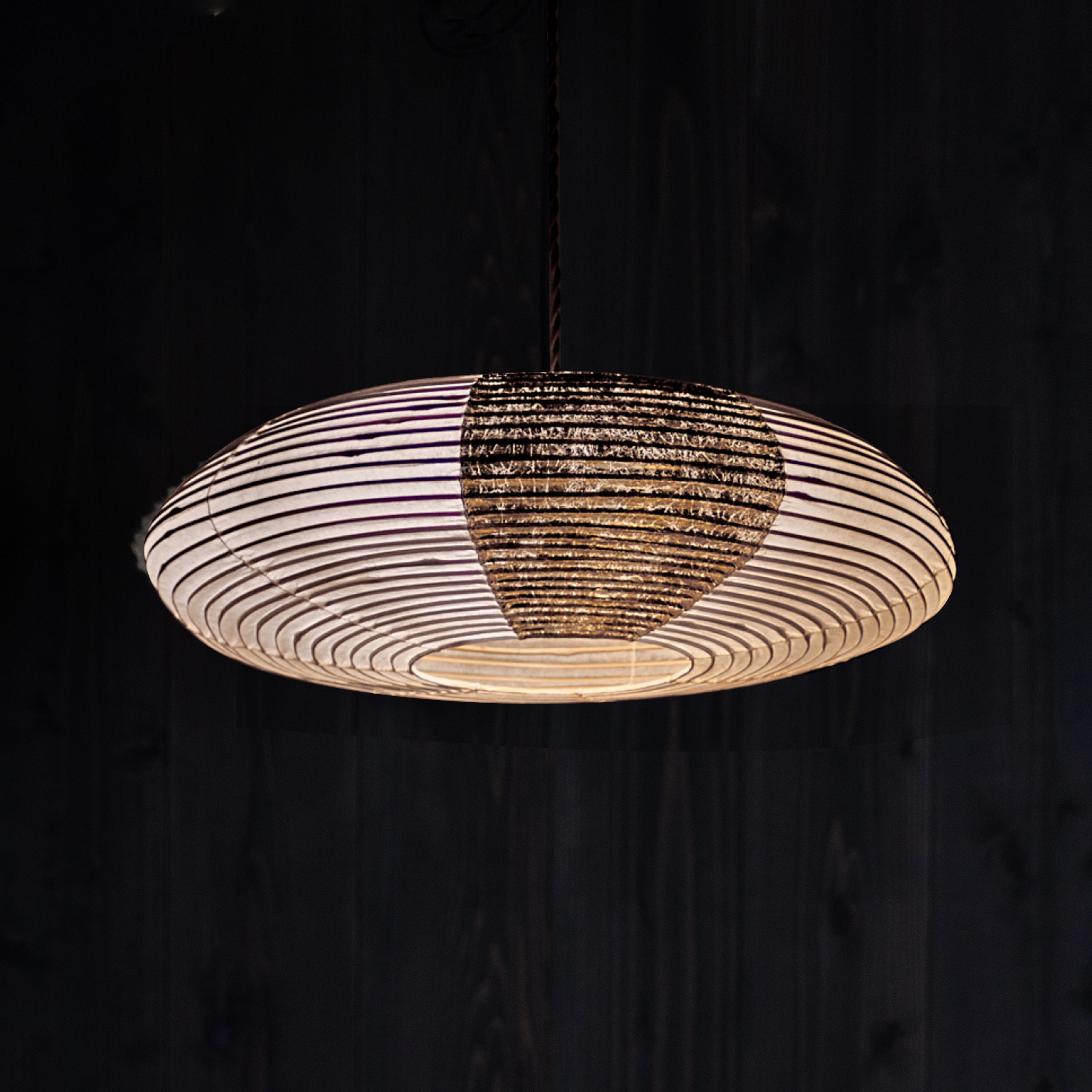 Lantern Lampshade - White & Gold
