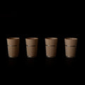 Four wooden Hinoki cups