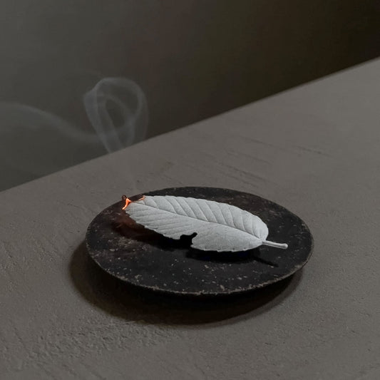 Ceramic Incense Plate - Black