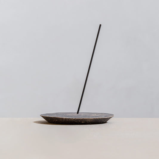 Ceramic Incense Plate - Black